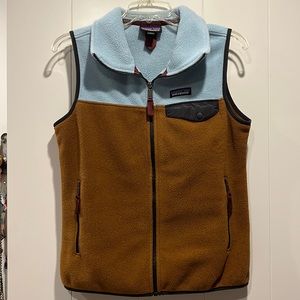 Patagonia Synchilla Fleece Vest Size Small Blue and Brown